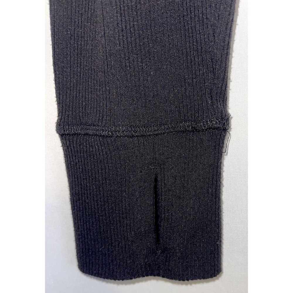No Boundaries Shirt Knit Sweater Long Sleeve Thumb Hole Cuffs Black Women’s XL - Picture 4 of 10